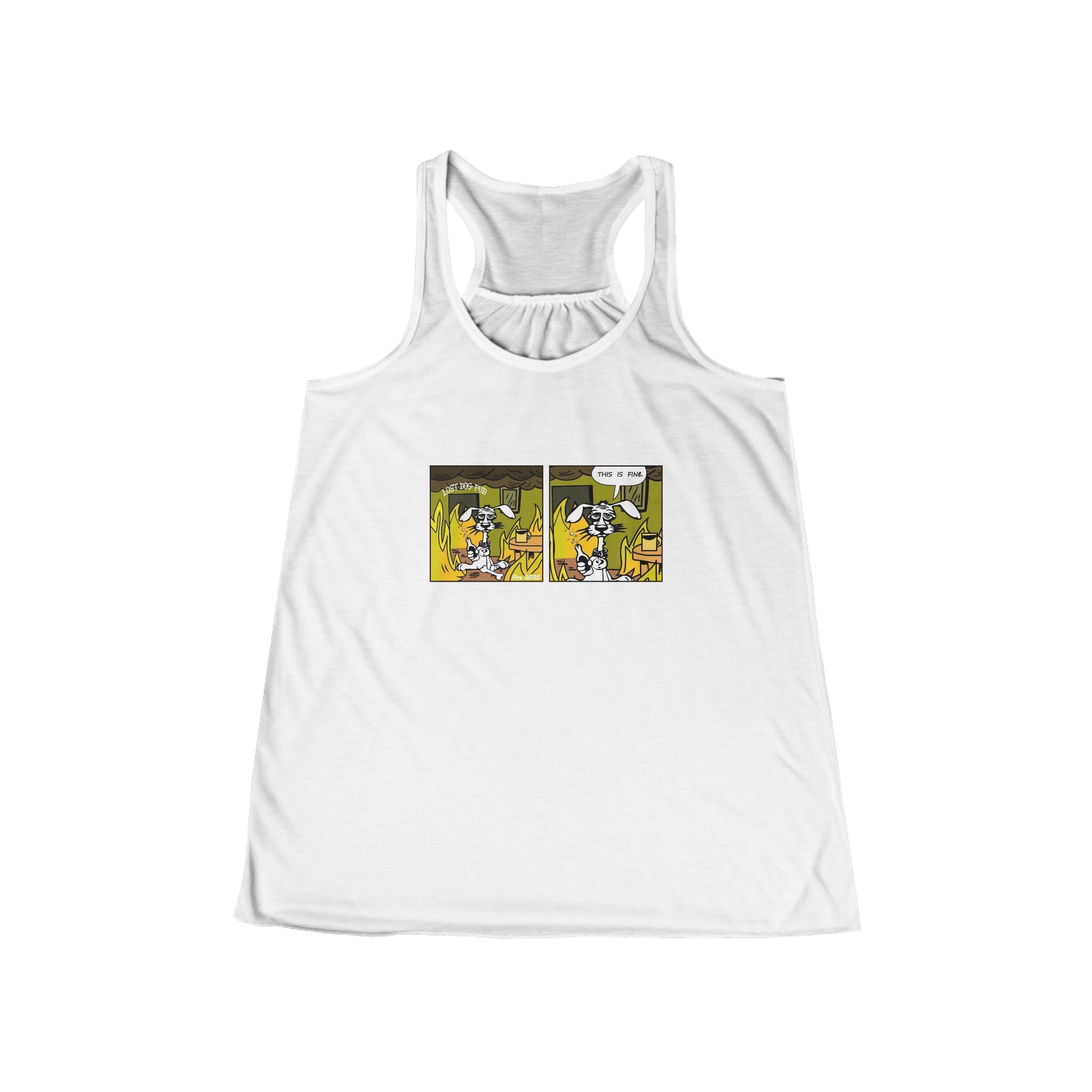 This is Fine Ladies Flowy Tank