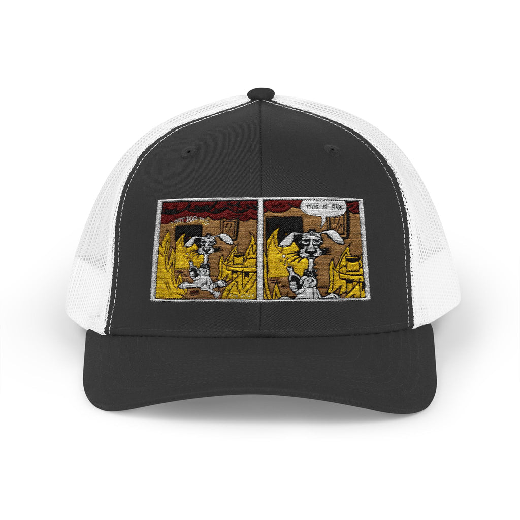 Trucker Cap — Vintage Comic Panel Patch Hat