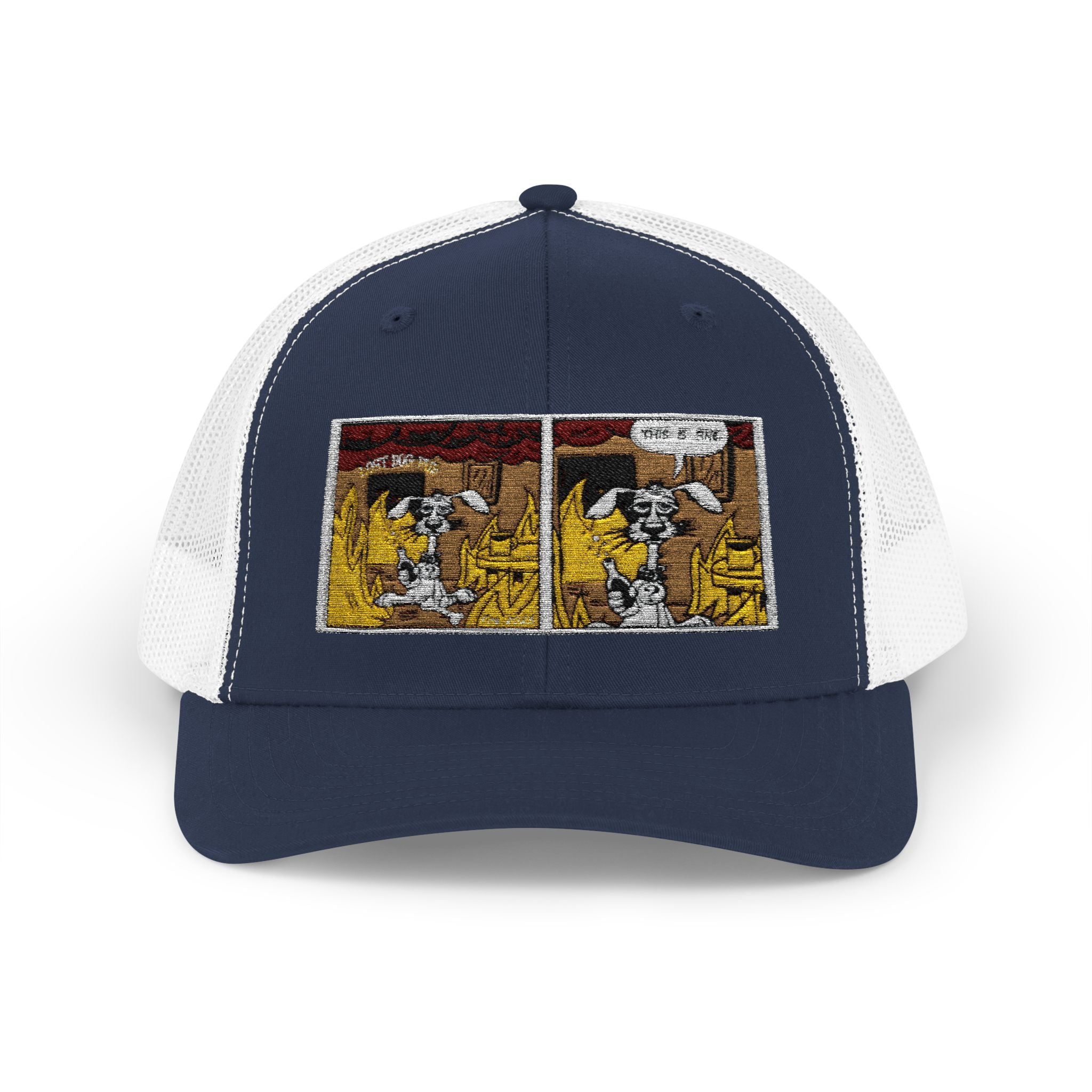 Trucker Cap — Vintage Comic Panel Patch Hat