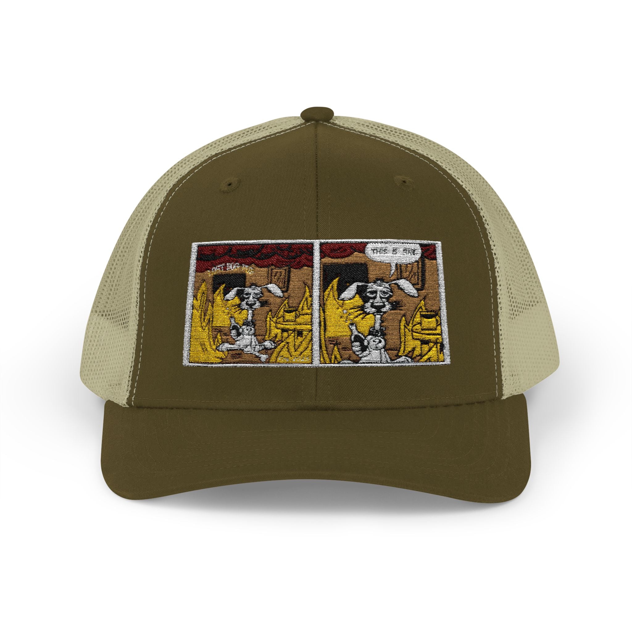 Trucker Cap — Vintage Comic Panel Patch Hat