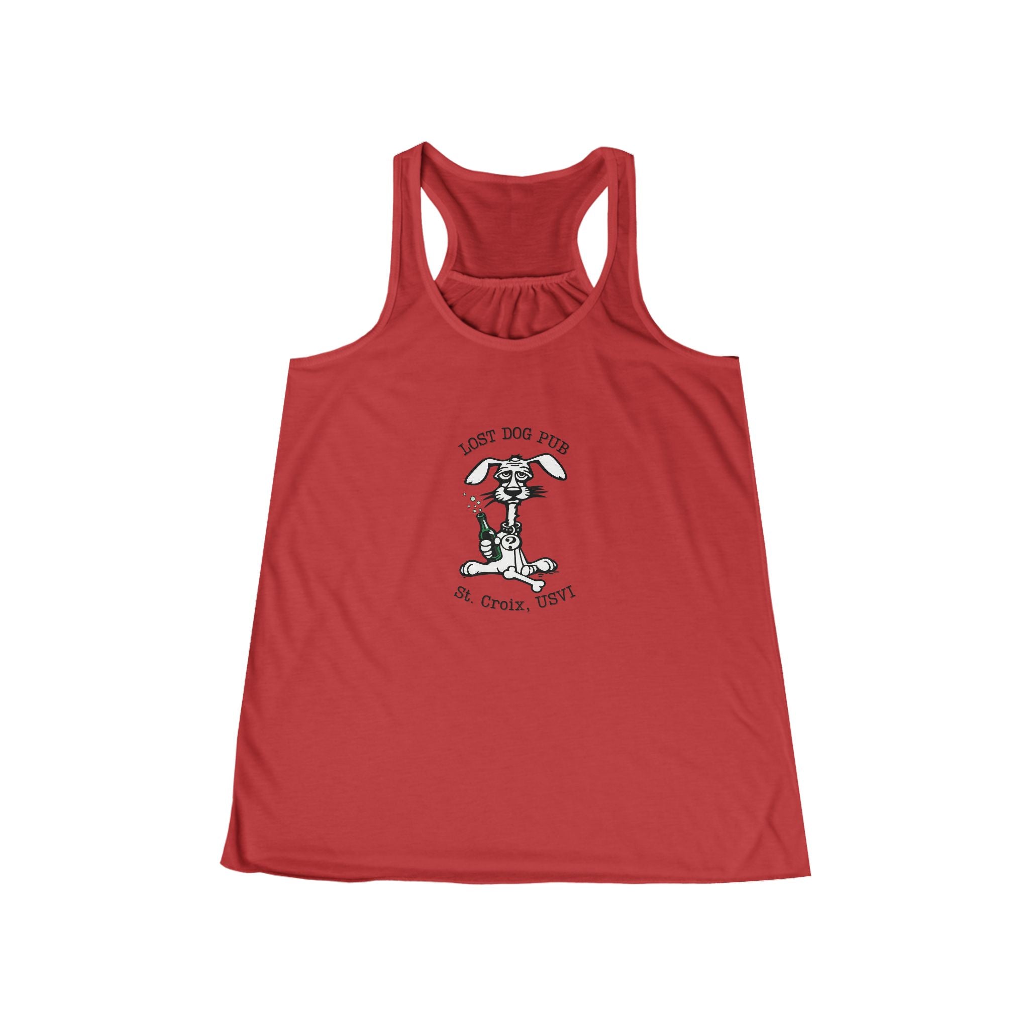 Lost Dog Pub Dog Ladies Flowy Tank