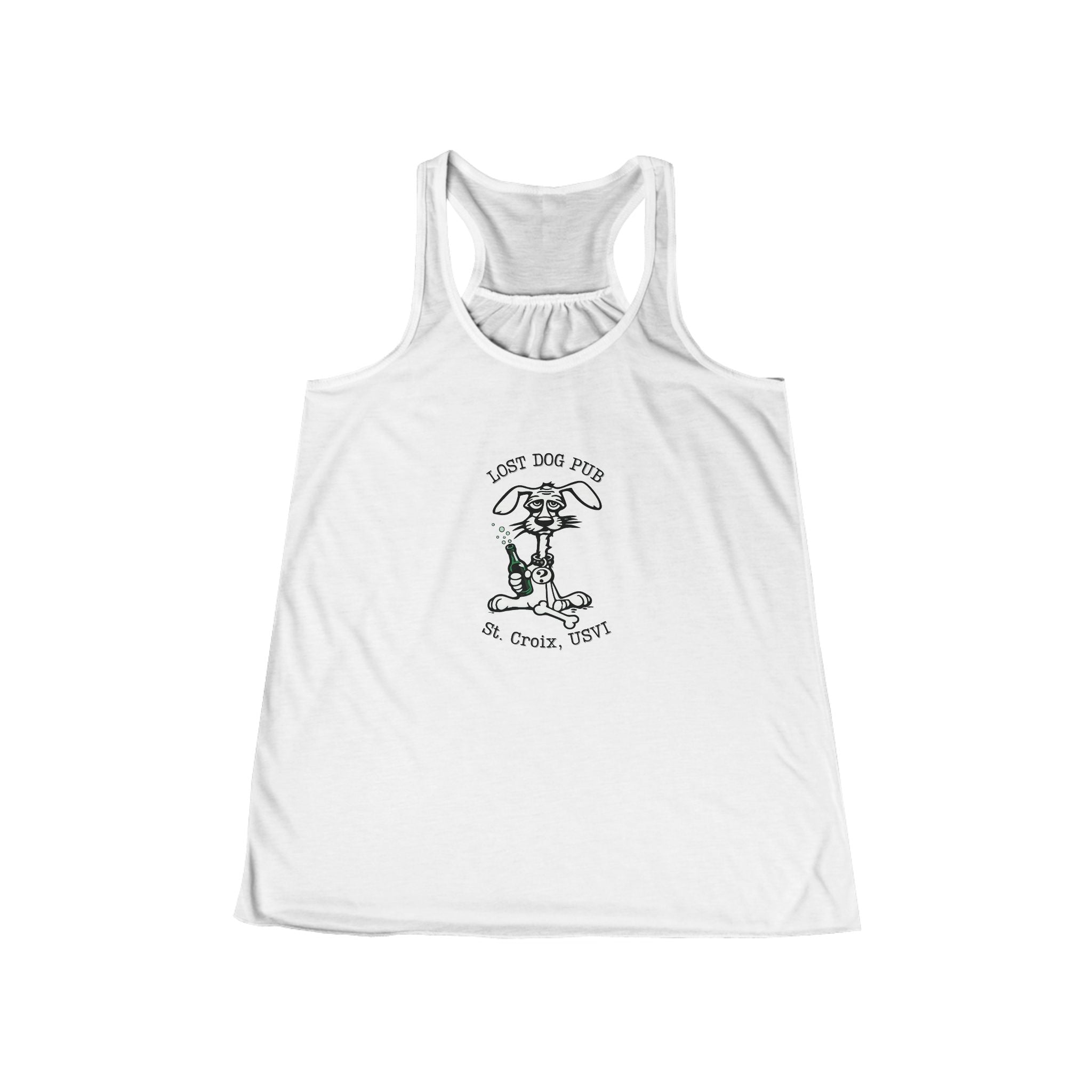 Lost Dog Pub Dog Ladies Flowy Tank