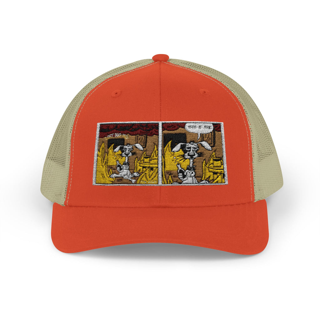 Trucker Cap — Vintage Comic Panel Patch Hat