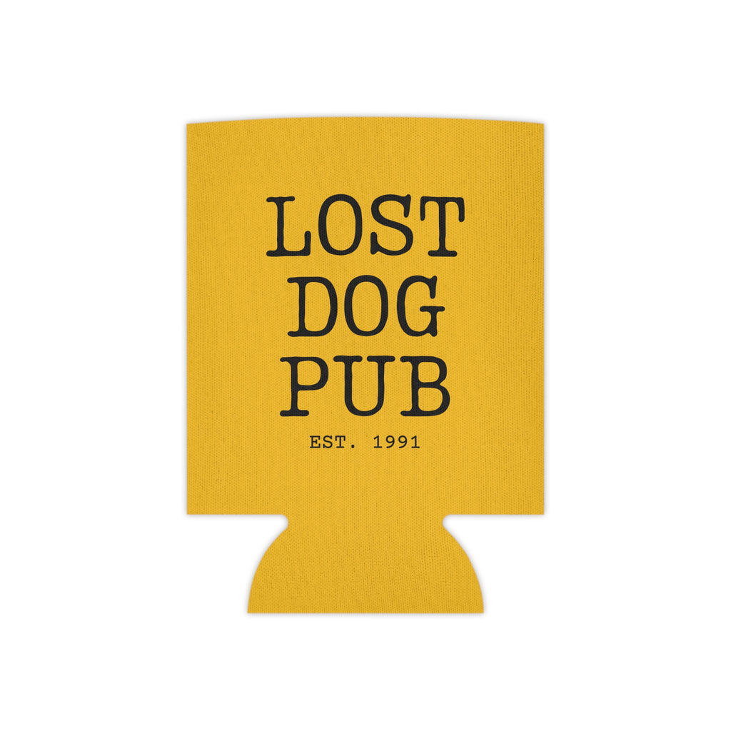 Yellow Blame it on the Dog Retro Koozie