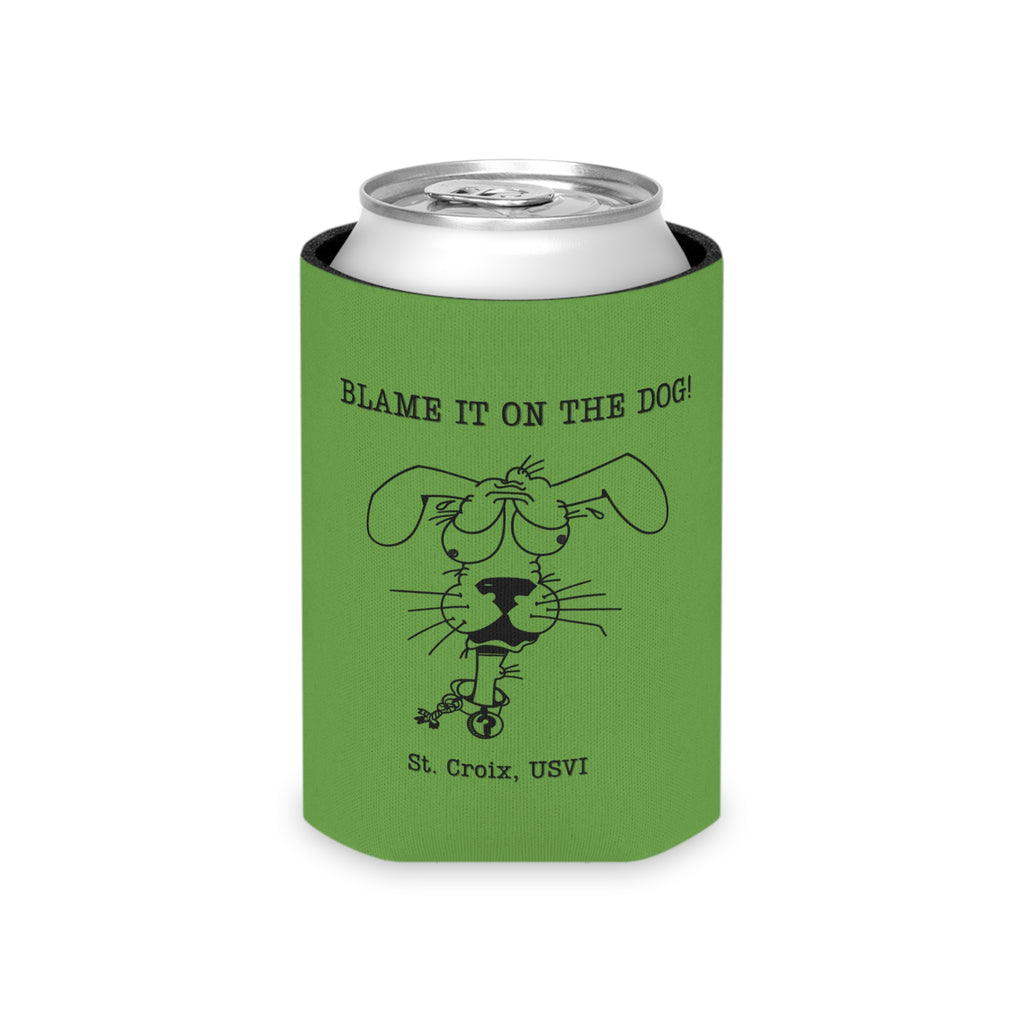 Green Blame it on the Dog Retro Koozie