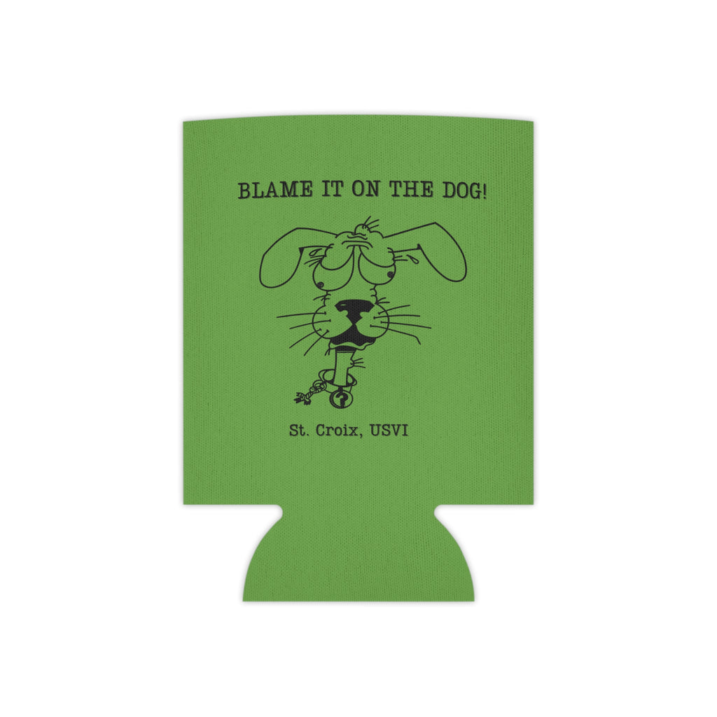 Green Blame it on the Dog Retro Koozie