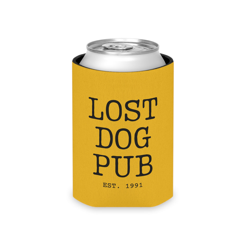 Yellow Blame it on the Dog Retro Koozie