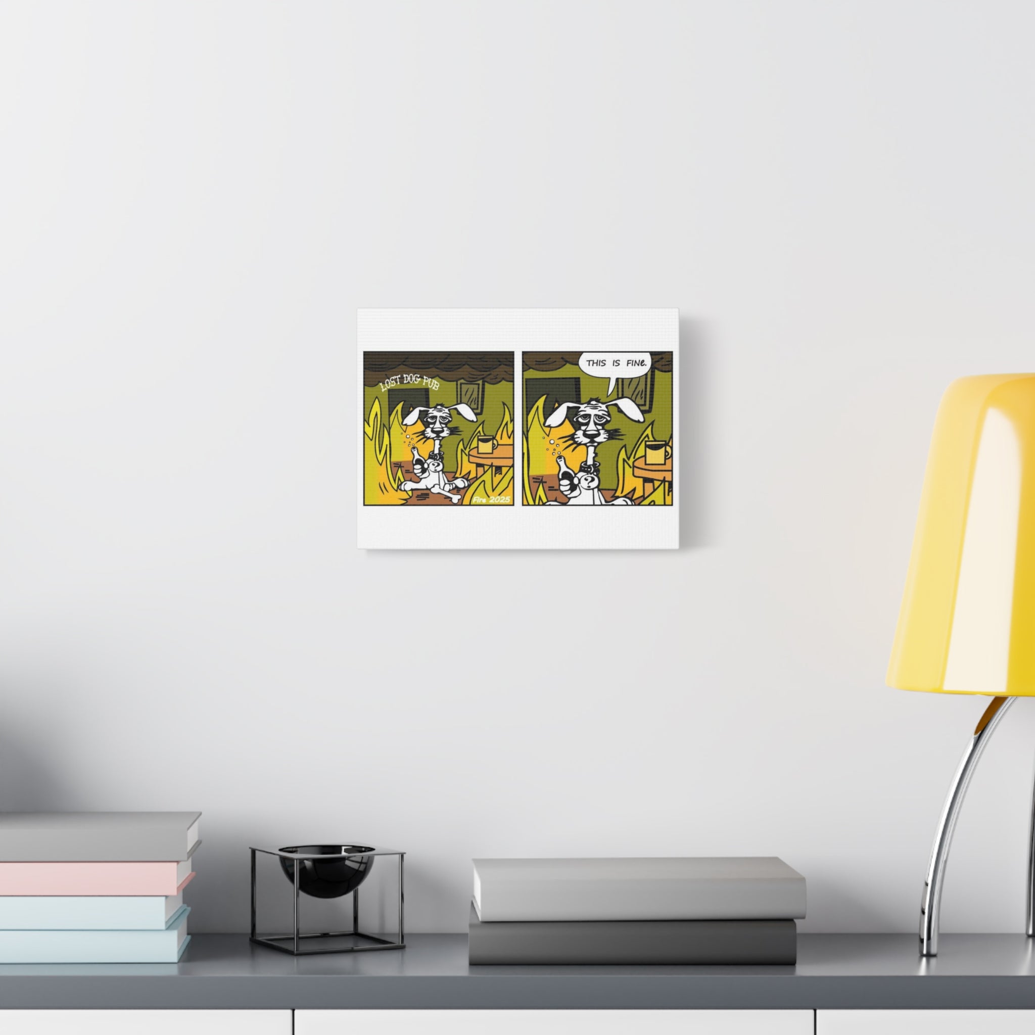 "This Is Fine" Canvas Print Wall Art